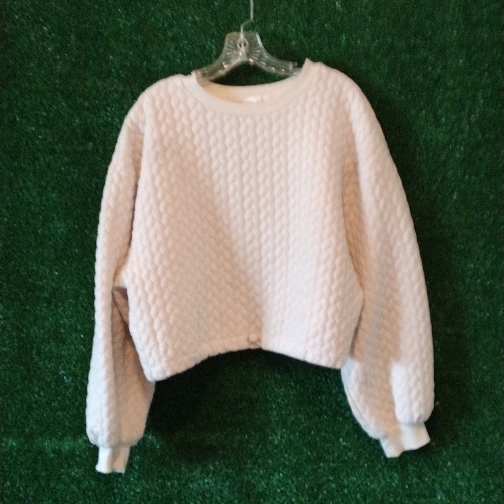 Revolve Goldie cropped top long sleeve quilted top